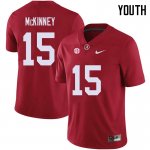 NCAA Youth Alabama Crimson Tide #15 Xavier McKinney Stitched College 2018 Nike Authentic Red Football Jersey EA17K13OE